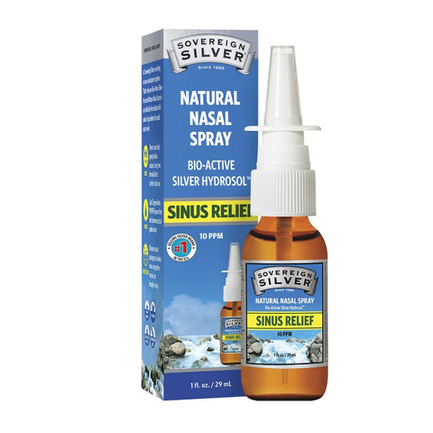 Sovereign Silver Bio-Active Silver Hydrosol Immune Support Sinus Relief Nasal Spray