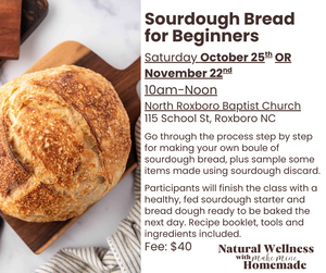 Sourdough Bread for Beginners In-Person Class