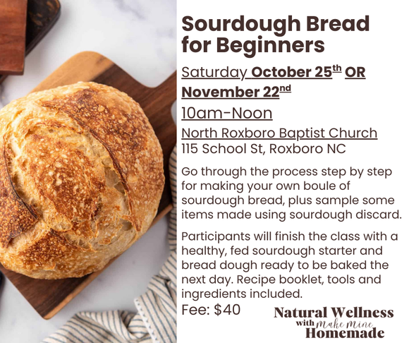 Sourdough Bread for Beginners In-Person Class