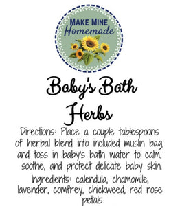Baby Bath Herbs