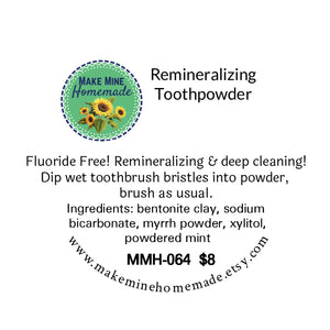 Remineralizing Tooth Powder